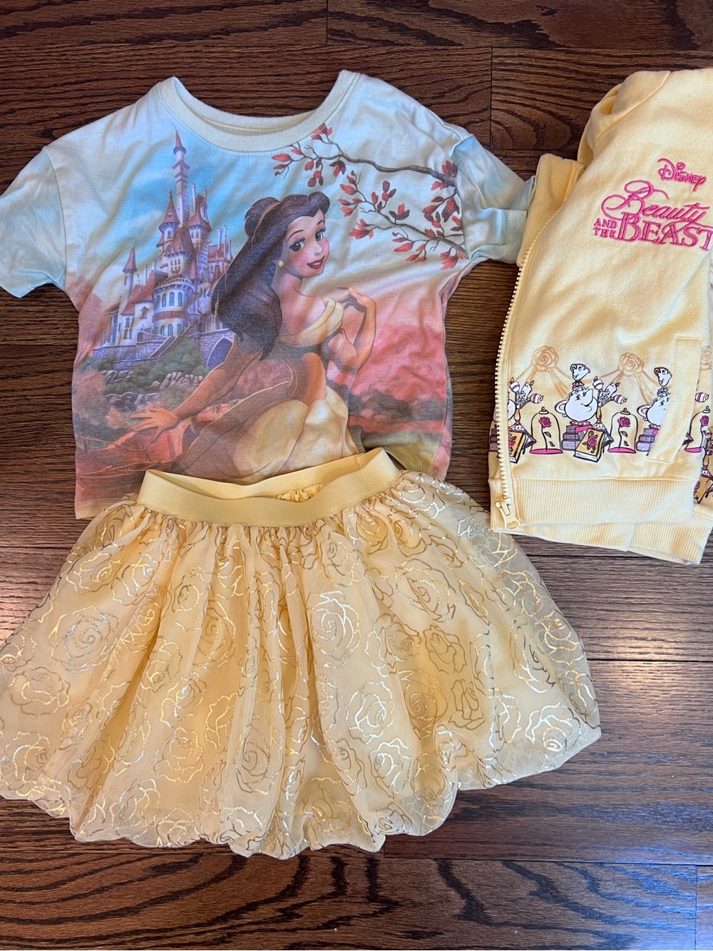 Girls princess belle 3 piece set
